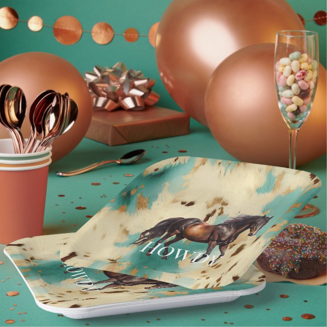 Western Cowgirl  Paper Plates (Multi)