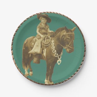 Western Cowgirl Party Paper Plates