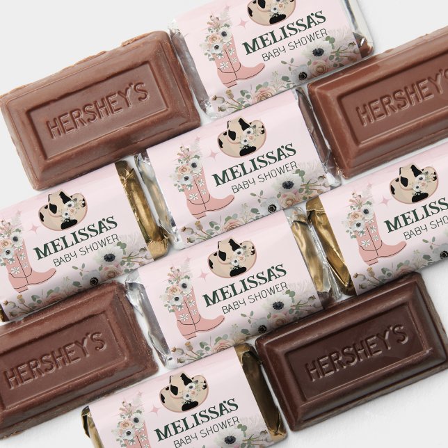 Western Cowgirl Pink Hats Boots custom wrapper Hershey's Miniatures (Creator Uploaded)