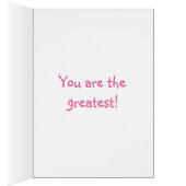 Western Cowgirl Princess Card With Pink Hats (Inside (Right))