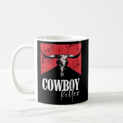 Western Cowgirl Punchy Skull Coffee Mug