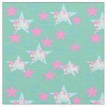 Western Cowgirl Rodeo Kid With Horse Fabric