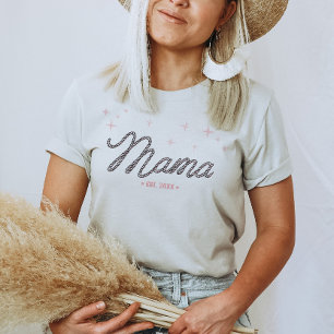 Western Cowgirl Rodeo Personalized Mama T-Shirt