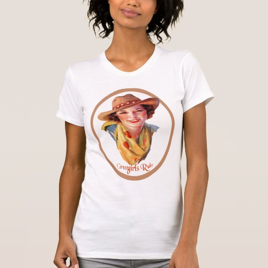 Western "Cowgirls Rule" Ladies T Shirt