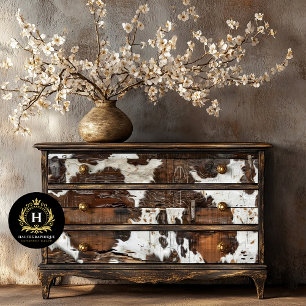 Western Cowhide Furniture Decoupage Tissue Paper