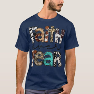 Western Cowhide Leopard Jesus Christian Faith Over T-Shirt