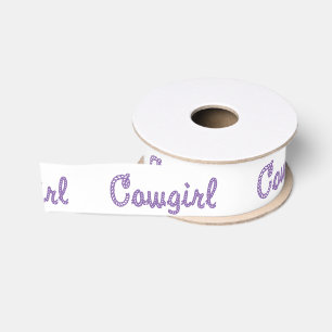 Western Craft Floral Gift Ribbon Cowgirl Rope Text