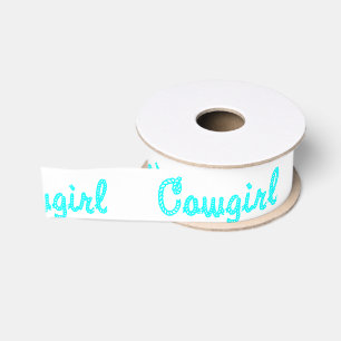 Western Craft Floral Gift Ribbon Cowgirl Rope Text