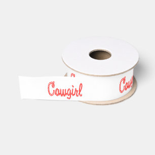 Western Craft Floral Gift Ribbon Cowgirl Rope Text