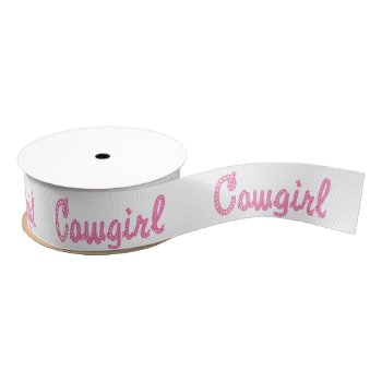 Western Craft Floral Gift Ribbon Cowgirl Rope Text by RODEODAYS at Zazzle