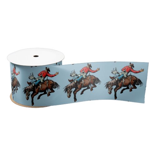 Western Craft Or Gift Wrap Ribbon Bareback Rider