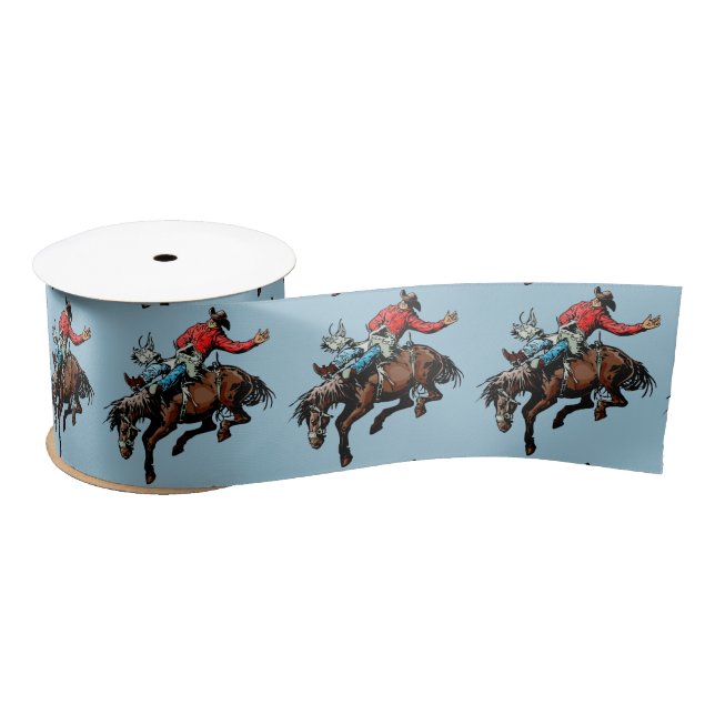 Western Craft Or Gift Wrap Ribbon Bareback Rider (Spool)