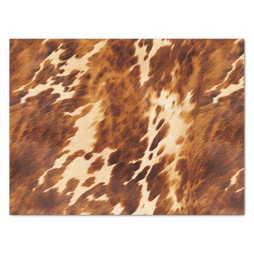 Western Cream Brown Cowhide Tissue Paper