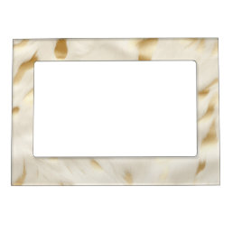 Western Cream White Gold Cowhide Magnetic Frame