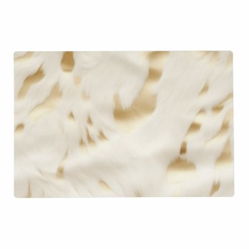 Western Cream White Gold Cowhide Placemat by peacefuldreams at Zazzle