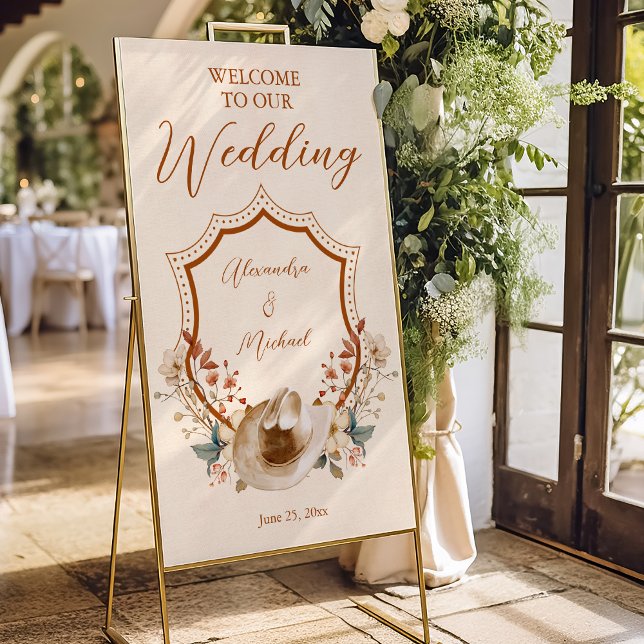 Western Crest Country Bohemian Floral Wedding Foam Board (Creator Uploaded)