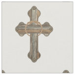 Western Cross Barnwood  Ropes and Conchos Fabric