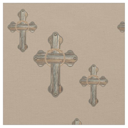 Western Cross Barnwood Ropes and Conchos Set Fabric