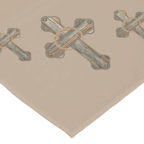 Western Cross Barnwood Ropes and Conchos Short Table Runner