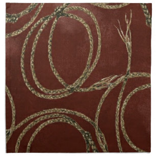 Western Decor' Rope Red American MoJo Napkins