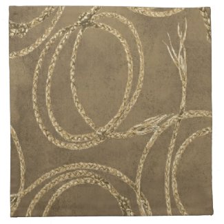 Western Decor' Rope Tan American MoJo Napkins