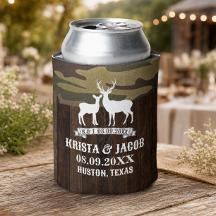 Western Deer The Hunt Is Over Wedding Favor Can Cooler