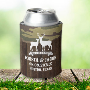 Western Deer The Hunt Is Over Wedding Favor Can Cooler