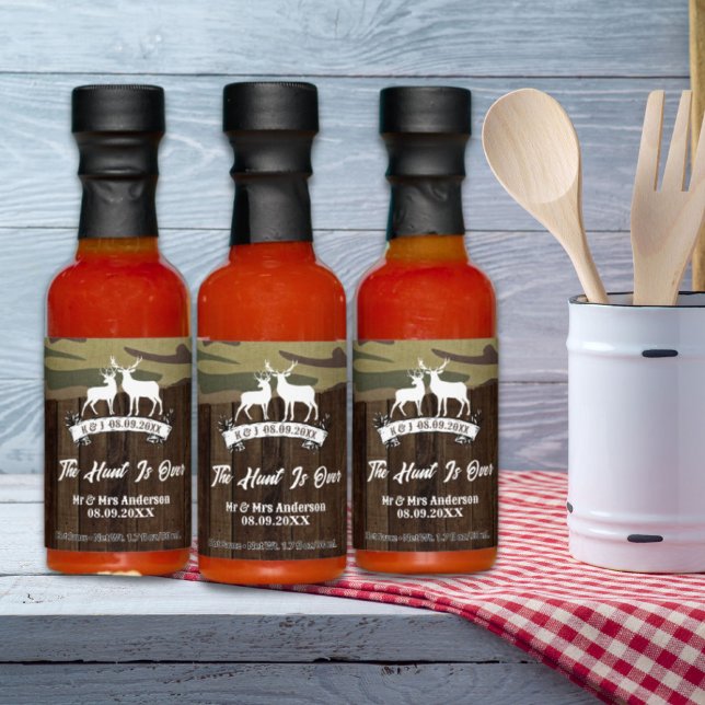 Western Deer The Hunt Is Over Wedding Favor Hot Sauces (Western Deer The Hunt Is Over Wedding Favor Hot Sauces)