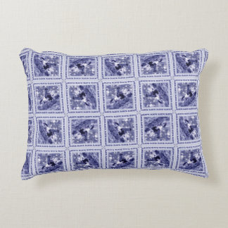 Western Denim Blue Delft Tile  Accent Pillow