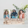 Western Desert 3 Photo Graduation Announcement | Zazzle