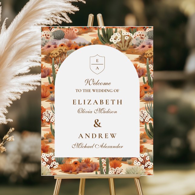 Western Desert Floral Wedding Foam Board (Creator Uploaded)