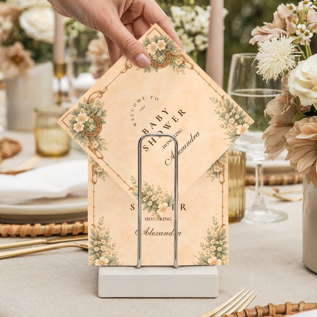 Western Desert Horseshoe Baby Shower Napkins (Creator Uploaded)