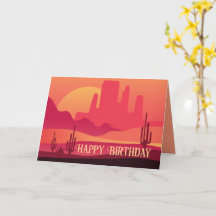 Western Desert Landscape Custom Birthday