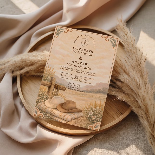 Western Desert Ranch Wedding Invitation (Creator Uploaded)