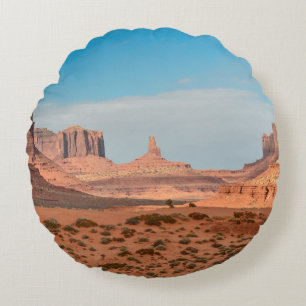 western desert round pillow