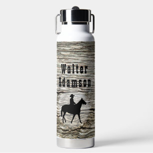 Western design Horseshoe and Horse personalize Water Bottle