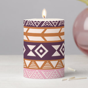 Western Design Pillar Candle