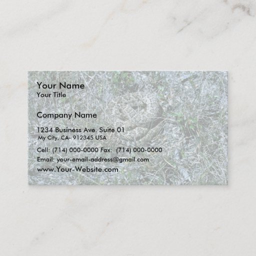Customizable Western Diamondback Rattlesnake Business Card