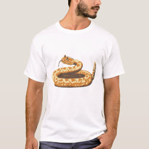 Western Diamondback Rattlesnake Curled Up WPA Art T-Shirt
