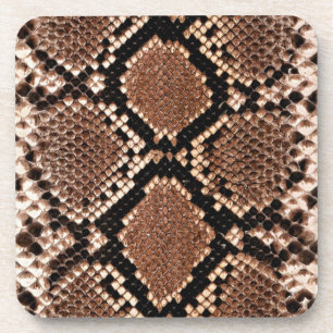 Western Diamondback Rattlesnake Skin Beverage Coaster