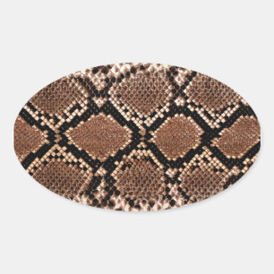 Western Diamondback Rattlesnake Skin Oval Sticker
