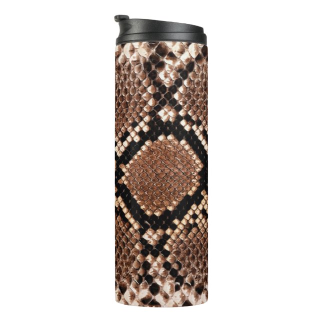 Western Diamondback Rattlesnake Skin Thermal Tumbler (Rotated Right)