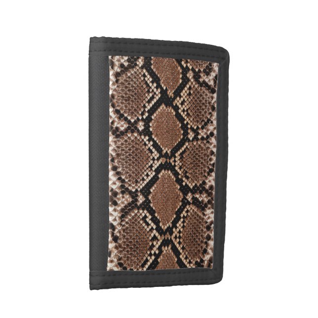 Western Diamondback Rattlesnake Skin Tri-fold Wallet (Side)