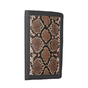 Western Diamondback Rattlesnake Skin Trifold Wallet