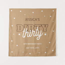Western Dirty Thirty 30th Birthday Party Backdrop