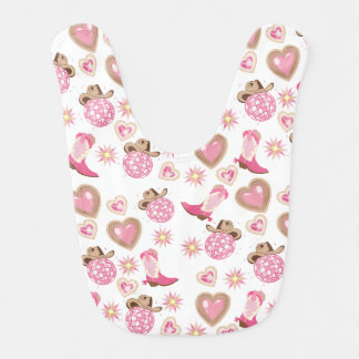 Western Disco Heart Baby Bib