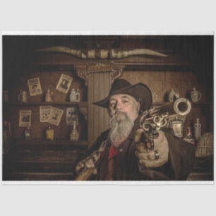 Western DOWN the BARREL Decoupage  Tissue Paper