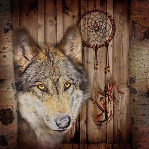 Wolf In A Dream Catcher Drinkware Zazzle