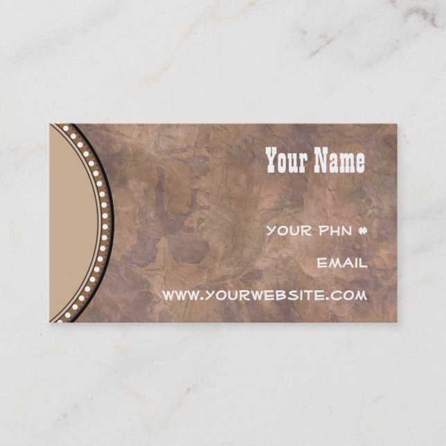 Western Earthstone Custom Business Cards (Front)