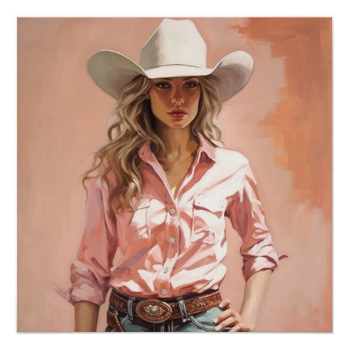 Western Elegance Cowgirl Wall Art